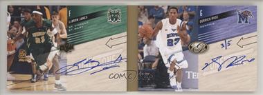 2011 Upper Deck All-Time Greats - One on One Dual Book Card Autographs #ONO-LD - LeBron James, Derrick Rose /5