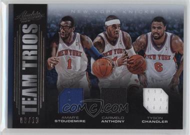 2012-13 Absolute - Team Trios Jerseys #3 - Amar'e Stoudemire, Carmelo Anthony, Tyson Chandler /10