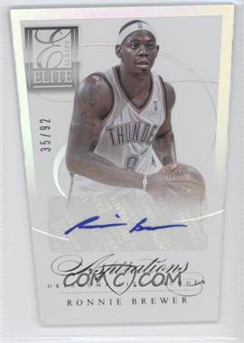 2012-13 Elite Series - Autographs - Aspirations Die-Cut #35 - Ronnie Brewer /92