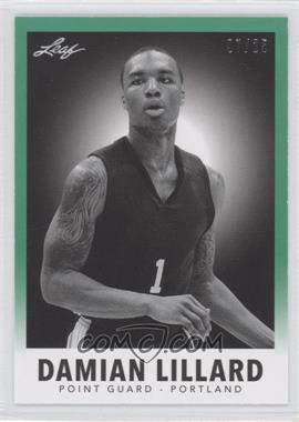 2012-13 Leaf Metal - 1960 Leaf Baseball Design - Green #4 - Damian Lillard /25