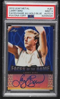 2012-13 Leaf Metal - Faces of the Game - Holo Blue #FG-LB1 - Larry Bird /25 [PSA 9 MINT]