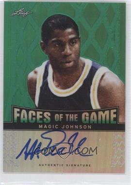 2012-13 Leaf Metal - Faces of the Game - Holo Green #FG-MJ1 - Magic Johnson /10