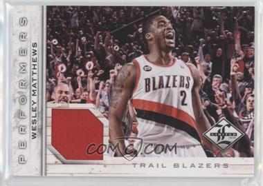 2012-13 Limited - Performers Materials #47 - Wesley Matthews /199