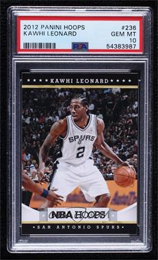 2012-13 NBA Hoops - [Base] #236 - Kawhi Leonard [PSA 10 GEM MT]