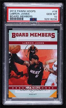 2012-13 NBA Hoops - Board Members #18 - LeBron James [PSA 10 GEM MT]