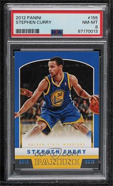 2012-13 Panini - [Base] #155 - Stephen Curry [PSA 8 NM‑MT]