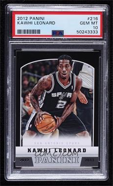 2012-13 Panini - [Base] #216 - Kawhi Leonard [PSA 10 GEM MT]