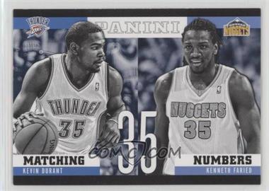 2012-13 Panini - Matching Numbers #4 - Kenneth Faried, Kevin Durant