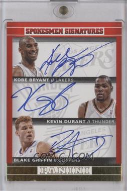 2012-13 Panini - Spokesman Signatures #5 - Kobe Bryant, Kevin Durant, Blake Griffin /5