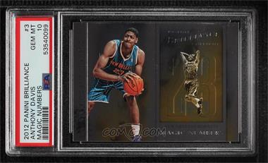 2012-13 Panini Brilliance - Magic Numbers #3 - Anthony Davis [PSA 10 GEM MT]