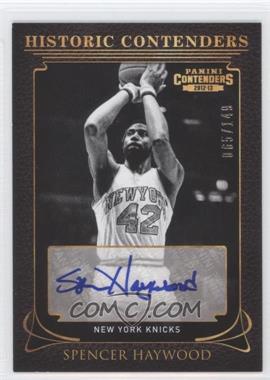 2012-13 Panini Contenders - Historic Contenders Autographs #12 - Spencer Haywood /149