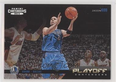 2012-13 Panini Contenders - Playoff Contenders #15 - Jason Kidd (LeBron James in Background)