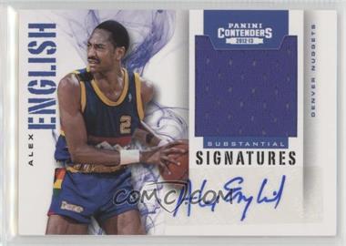 2012-13 Panini Contenders - Substantial Signatures Materials #88 - Alex English /49