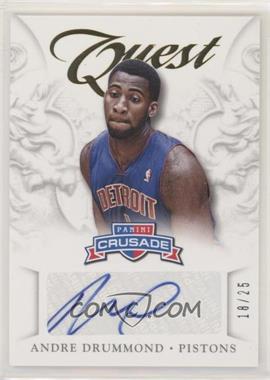 2012-13 Panini Crusade - Quest Autographs - Gold #20 - Andre Drummond /25