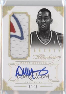 2012-13 Panini Flawless - Greats Patches Autographs - Gold #12 - Danny Manning /10