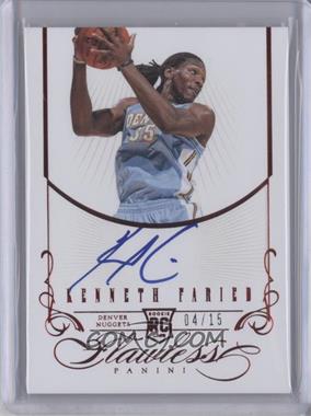 2012-13 Panini Flawless - Rookie Autographs - Ruby #1 - Kenneth Faried /15