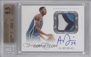 2012-13 Panini Flawless - Spokesmen Patches Autographs #10 - Anthony Davis /20 [BGS 9.5 GEM MINT]