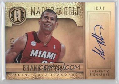 2012-13 Panini Gold Standard - Marks of Gold #13 - Shane Battier /25