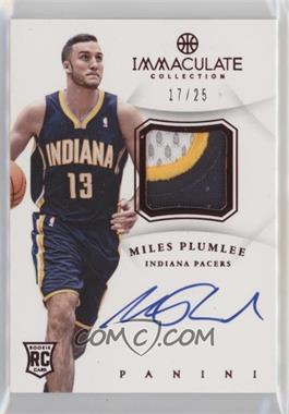 2012-13 Panini Immaculate Collection - Autograph Patch - Red #AP-PL - Miles Plumlee /25