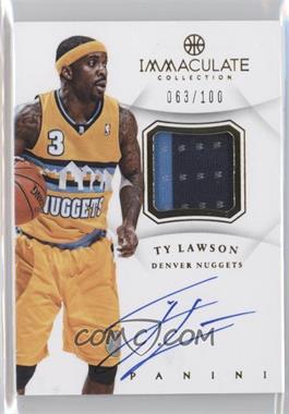 2012-13 Panini Immaculate Collection - Autograph Patch #AP-TY - Ty Lawson /100