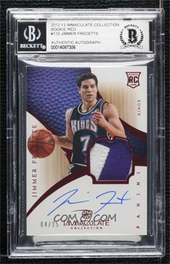 2012-13 Panini Immaculate Collection - [Base] - Chinese Red #110 - Rookie Patch Autograph - Jimmer Fredette /25 [BGS Encased]