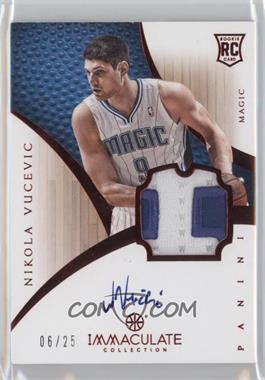 2012-13 Panini Immaculate Collection - [Base] - Chinese Red #113 - Rookie Patch Autograph - Nikola Vucevic /25