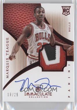 2012-13 Panini Immaculate Collection - [Base] - Chinese Red #158 - Rookie Patch Autograph - Marquis Teague /25