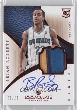 2012-13 Panini Immaculate Collection - [Base] - Chinese Red #178 - Rookie Patch Autograph - Brian Roberts /25