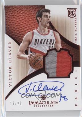 2012-13 Panini Immaculate Collection - [Base] - Chinese Red #179 - Rookie Patch Autograph - Victor Claver /25