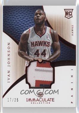 2012-13 Panini Immaculate Collection - [Base] - Chinese Red #186 - Rookie Patch - Ivan Johnson /25 [Noted]