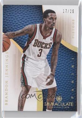 2012-13 Panini Immaculate Collection - [Base] - Gold #57 - Brandon Jennings /25