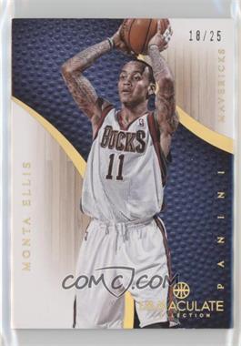 2012-13 Panini Immaculate Collection - [Base] - Gold #58 - Monta Ellis /25