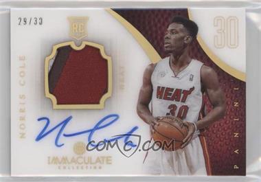 2012-13 Panini Immaculate Collection - [Base] - Jersey Number #123 - Rookie Patch Autograph - Norris Cole /30