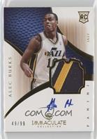 Rookie Patch Autograph - Alec Burks #/99