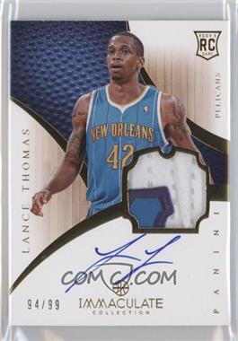 2012-13 Panini Immaculate Collection - [Base] #173 - Rookie Patch Autograph - Lance Thomas /99