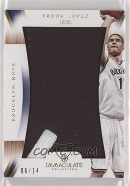 2012-13 Panini Immaculate Collection - Immaculate Patches - Logos #IP-BL - Brook Lopez /14