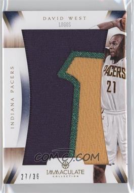 2012-13 Panini Immaculate Collection - Immaculate Patches - Logos #IP-VW - David West /36