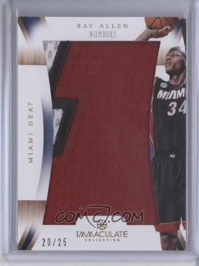 2012-13 Panini Immaculate Collection - Immaculate Patches - Numbers #IP-AL - Ray Allen /25
