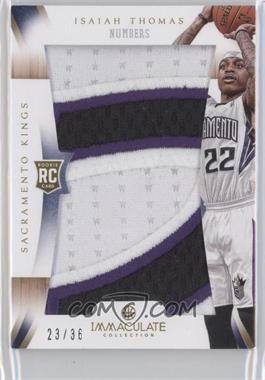 2012-13 Panini Immaculate Collection - Immaculate Patches - Numbers #IP-IH - Isaiah Thomas /36