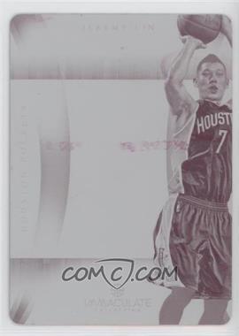2012-13 Panini Immaculate Collection - Immaculate Patches - Printing Plate Magenta #IP-JY - Jeremy Lin /1
