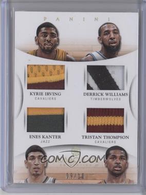 2012-13 Panini Immaculate Collection - Immaculate Quad Materials - Prime #22 - Kyrie Irving, Derrick Williams, Enes Kanter, Tristan Thompson /10