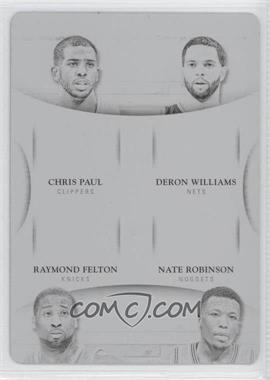 2012-13 Panini Immaculate Collection - Immaculate Quad Materials - Printing Plate Black #23 - Chris Paul, Deron Williams, Raymond Felton, Nate Robinson /1