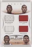 Jrue Holiday, Evan Turner, Lavoy Allen, Nick Young #/50