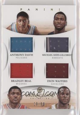 2012-13 Panini Immaculate Collection - Immaculate Quad Materials #21 - Anthony Davis, Michael Kidd-Gilchrist, Bradley Beal, Dion Waiters /50