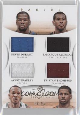 2012-13 Panini Immaculate Collection - Immaculate Quad Materials #25 - Kevin Durant, LaMarcus Aldridge, Avery Bradley, Tristan Thompson /50