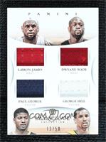 LeBron James, Dwyane Wade, Paul George, George Hill #/50