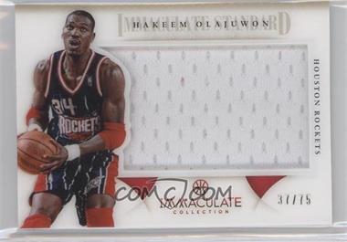 2012-13 Panini Immaculate Collection - Immaculate Standard Materials #IS-AO - Hakeem Olajuwon /75