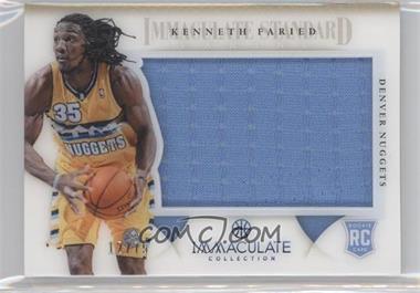 2012-13 Panini Immaculate Collection - Immaculate Standard Materials #IS-KF - Kenneth Faried /75