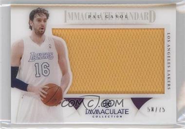 2012-13 Panini Immaculate Collection - Immaculate Standard Materials #IS-PG - Pau Gasol /75
