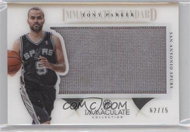 2012-13 Panini Immaculate Collection - Immaculate Standard Materials #IS-TN - Tony Parker /75